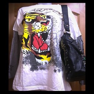 NWT. Ed Hardy boys XL long sleeve shirt.